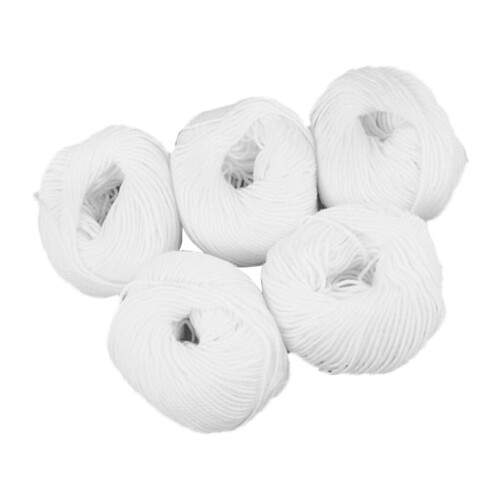 5 Stück Weiße Polyester-Baumwollbindungsgarn für Lehrbuchnäherei 2