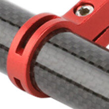 Fahrradlenkerverlängerung Carbonfasermotor Aluminiumlegierung Telefon Licht Lampe Rote Doppelklammer