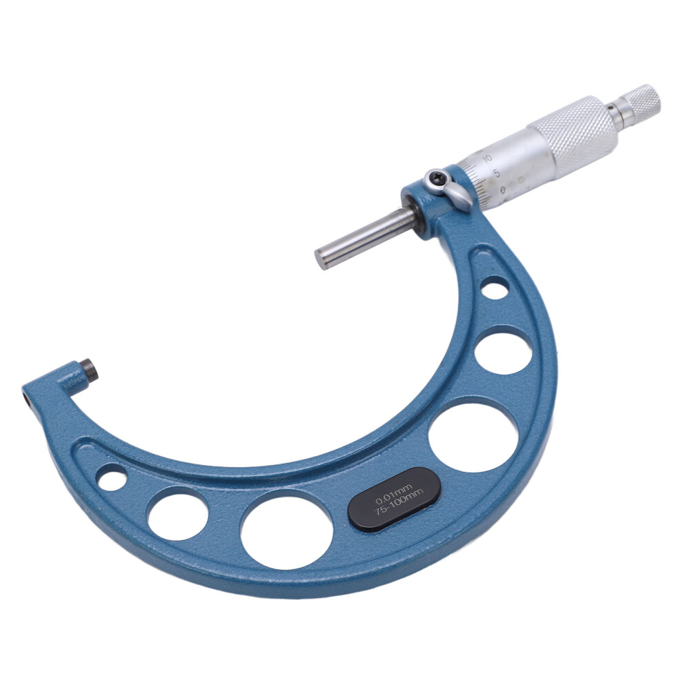 Micrometer Stable Alloy Surface Accurate Measurement Portable Micrometer Caliper Thickness Gauge 75Â100/0.01Mm 3711319365632