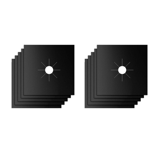 0,2 mm 10 Stück Schwarz 27x27 cm Gasherd-Abdeckung 1