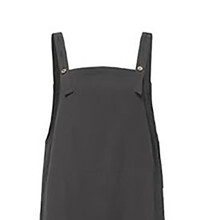 Baumwoll-Jumpsuit Größe M Grau Ärmellos weite Hosenbeine Träger