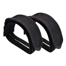 2 Stück verstellbare Pedalriemen fürs Fahrrad 24x5cm schwarz