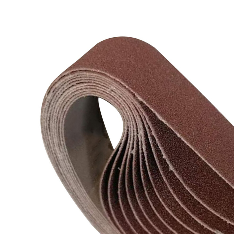10Pcs Sanding Belt Alumina 80 Grits 330X30mm Abrasive Sander Roll For Grinding Polishing 4601319368681