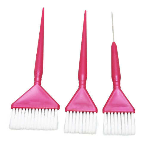 3-teiliges Haarfärbe-Pinsel-Set aus ABS – Färben & Bleichen