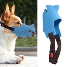 Hund Silikon-Mundabdeckung Modell M Blau 13,5–16 cm