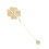 4 Stück goldfarbene Messing-Lesezeichen mit Kette 50  60  0,5 mm 10