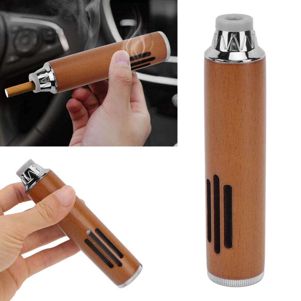 Mini Car Ashtray Portable Car Smoking Ashtray Cigarette Holder Ash Organizer Anti Soot Flying Cigarette Cover Iron Gray 8351319371629