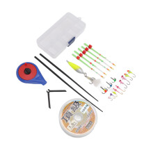 Mini Winter Ice Fishing Rod Pole Tip Rod Top Fishing Line Hooks Ice Fishing Accessories Blue