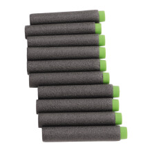 200 Stück EVA Nachfüllpfeile Schüsse Set, Schwarz & Grün, 70 mm