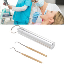 Edelstahl Messing Pocket Zahnstocher Set für Camping & Outdoor-Aktivitäten