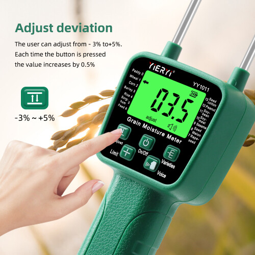 Getreidefeuchtigkeitsmesser 420  75 mm, beleuchtetes LCD-Display 1
