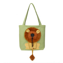Small Lion Shoulder Bag Cats and Dogs Small Pets Canvas Out of The Handbag Pet Bag XL