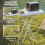 Outsunny Outsunny Folding Coffee Table, Height Adjustable Picnic Table, White 7
