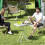 Outsunny Outsunny Folding Coffee Table, Height Adjustable Picnic Table, White 1