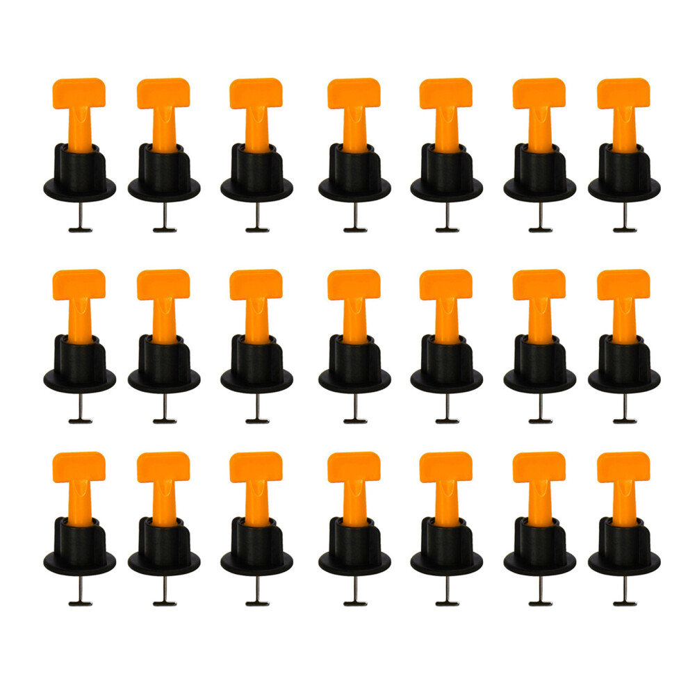 50 Pcs Tile Leveler 1.5Mm Reusable Orange Pp Stainless Steel Tile Leveling Tool For Home Improvement 3171319382402