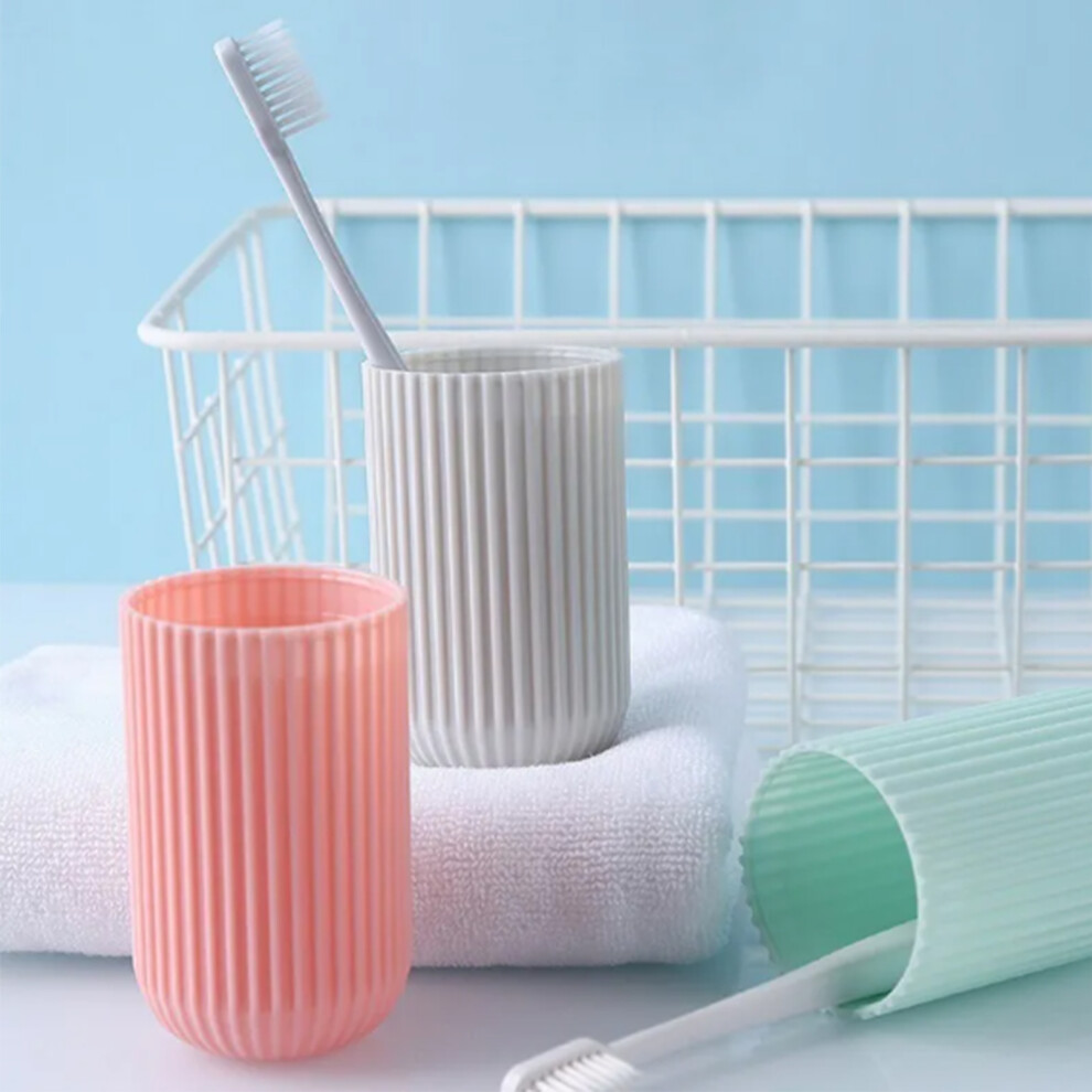 Gray Toothbrush Cup Case Multifunctional Portable Plastic Toothbrush Toothpaste Case Box For Travel Camping