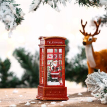 Telefonzelle-Schneekugel-Laterne Ornament, 3LR44