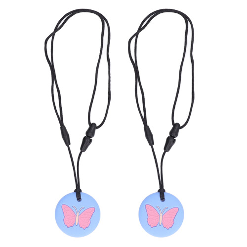 2er-Set Sensorische Beißkette, 5 cm Beißer, Himmelblau 1