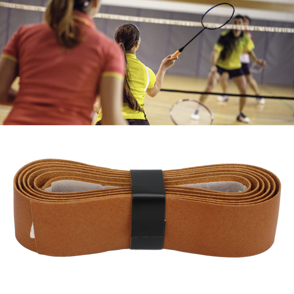 Tennis Racket Grip Tape Leather Badminton Racket Overgrip Tape Replacement for Outdoor Playground Gym Brown-image-OPC-PHTHDWT-NEW