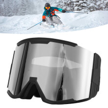 Doppellagige Anti-Beschlag-Skibrille Groß 9,5 oz Schwarz