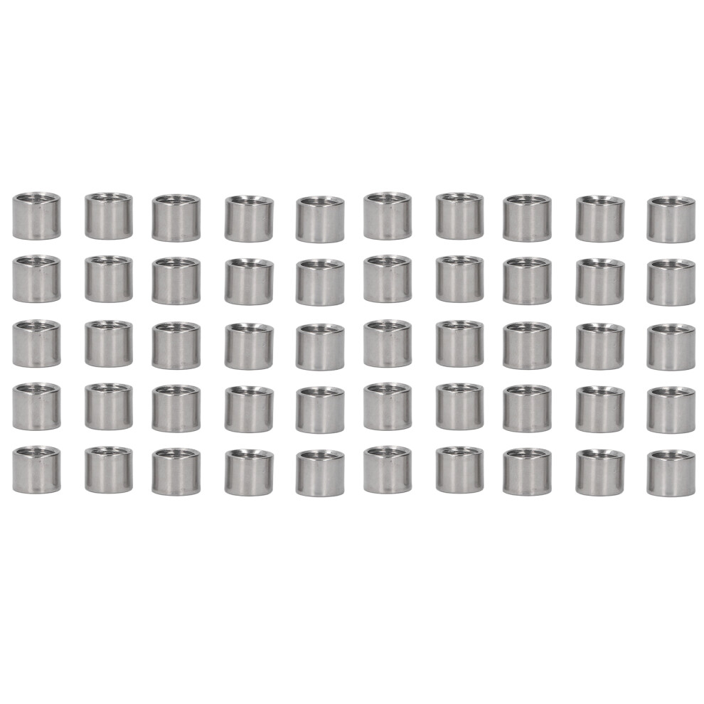50Pcs M8 Female Thread Coupling Nut Rugged Stainless Steel Maintenance Coupling Nut Kit For Machine Repairing 8331319390400