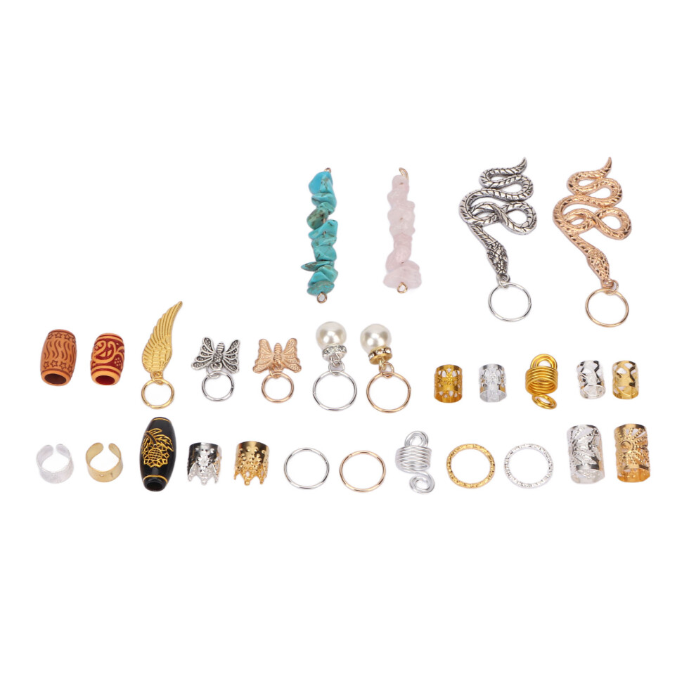 Dreadlocks Pendant DIY Metal Decorative Vintage Wrapped Hair Cuffs Adornment for Dating Wedding