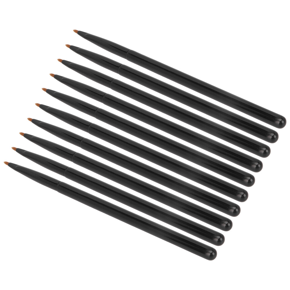 Black 10Pcs Lip Liner Brush Professional Soft Portable Detail Lip Liner Makeup Brush Tool For Cosmetic