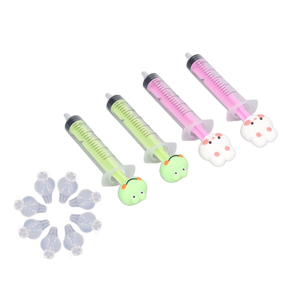 4pcs 10ml Infant Nasal Syringe Irrigator Safety Suction Reusable Clean Silicone Nose Washing Irrigator for Baby