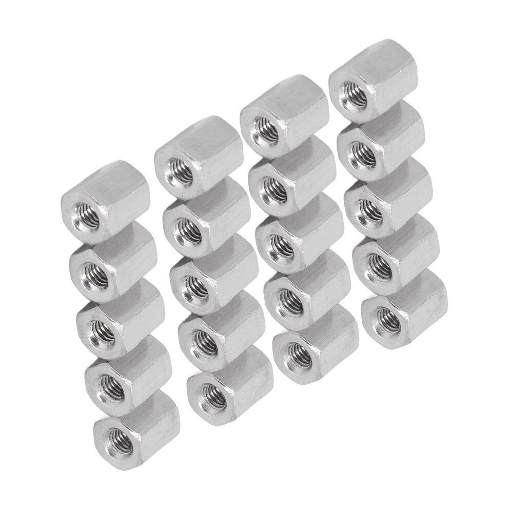 20Pcs Hex Coupling Nut Stainless Steel Rustproof M4 X 0.7 8 L10mm 6 Sides Connector Nuts For Installation 9371319393512
