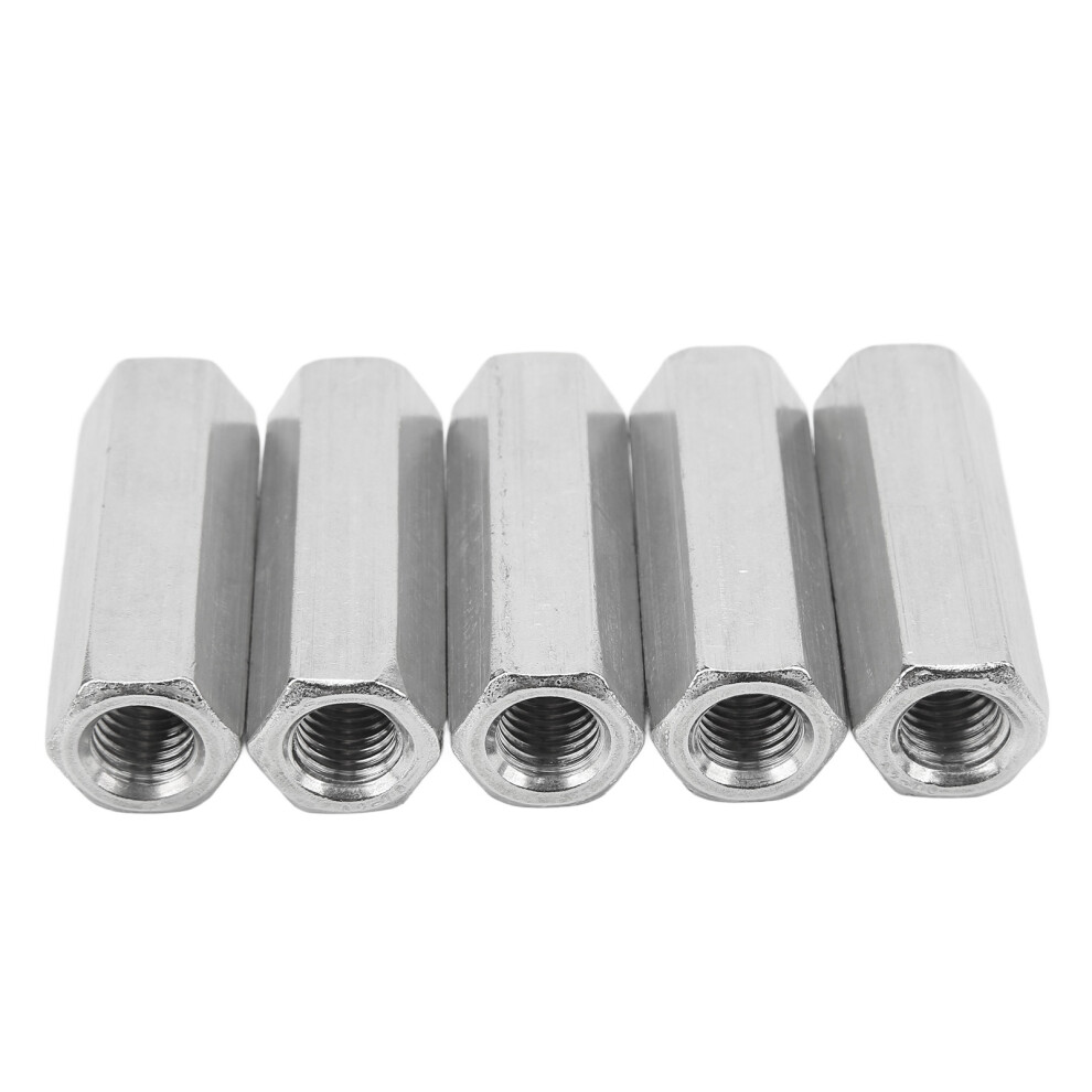 5 Pcs Hex Coupling Nut M12x1.75 L60mm 304 Stainless Steel Hex Coupling Nuts Threaded Rod Connector 3461319393509