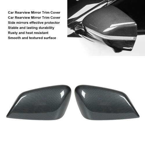 Side Mirror Covers 2PCs Carbon Fiber Style Rearview Mirror Caps Moulding Trim Replacement For Kia EV6 2