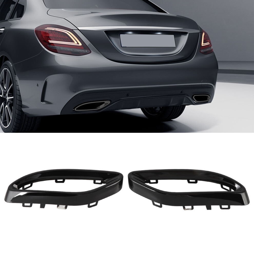 Gloss Exhaust Tip Cover Trims Replacement For A B C E Glc ClsâClass W177 W247 W205 W213 X253 C257 Black 5001319397466