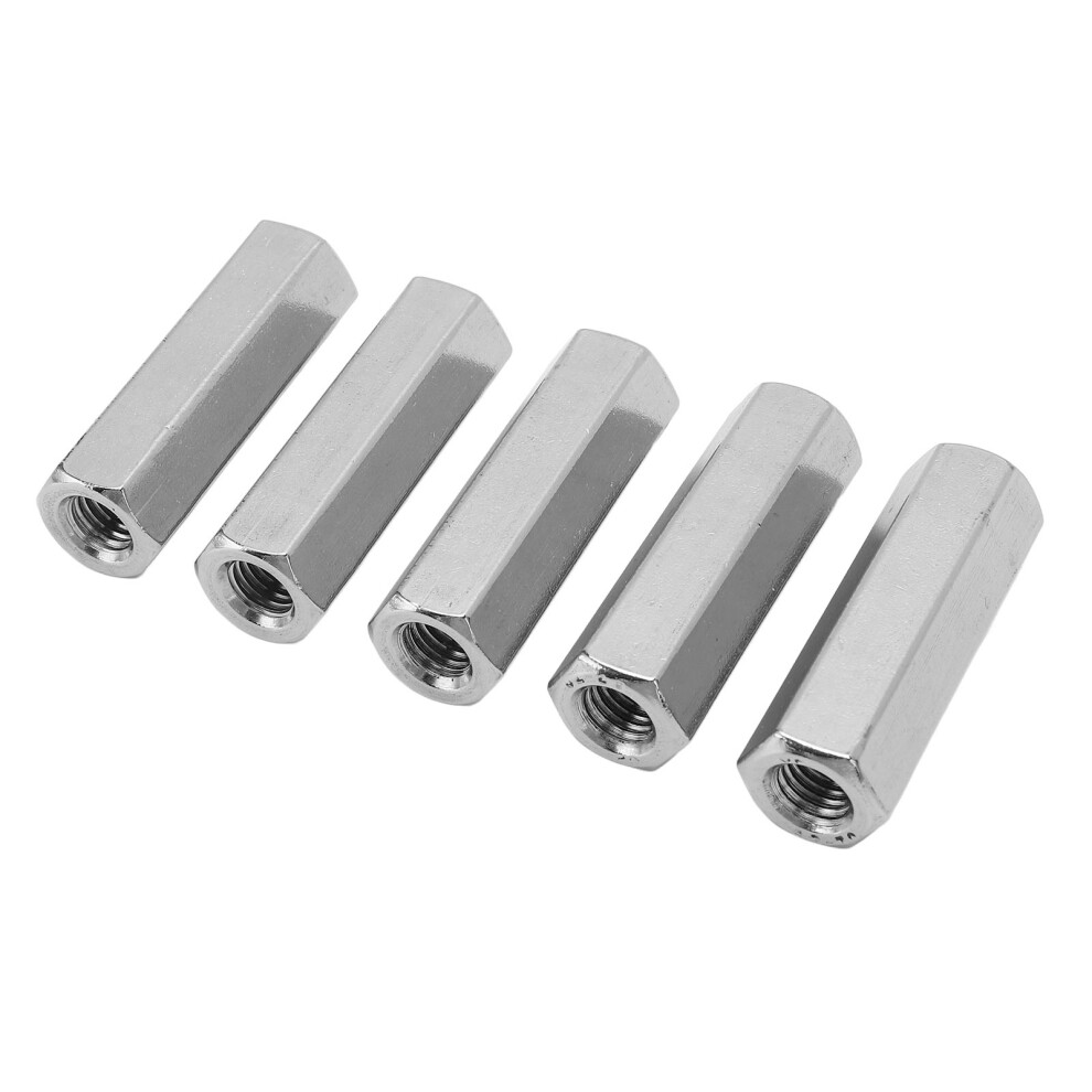 5 Pcs Hex Coupling Nut M10x1.5 L55mm 304 Stainless Steel Rustproof Anti Corrosion Hex Connection Nuts For Bolts Studs 5011319397366