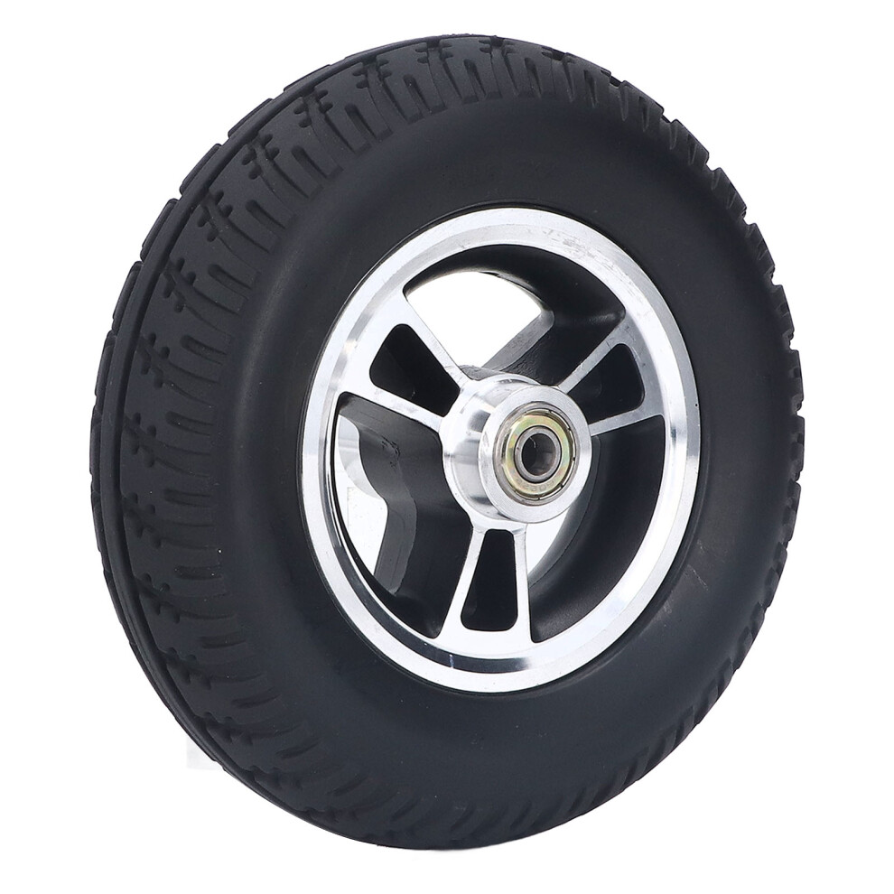 Wheelchair Wheel PU Wheel Alloy Steel Hub Anti Skid Walker Tire Replacement for Cart 7in