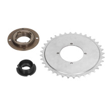 32-Zähne 410er Stahl Fahrrad-Ritzel-Kit, 4-Loch-Adapter