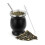 Yerba Mate Becher Set Schwarz 304 Edelstahl 10