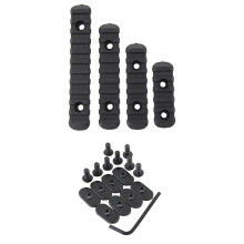 4 Stück Führungsschienenstreifen 20 mm schwarz Holzschutz 6,5 cm