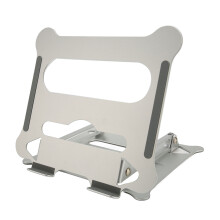 Silberner Laptopständer aus Aluminiumlegierung tragbar faltbar verstellbar Schreibtischhalterung