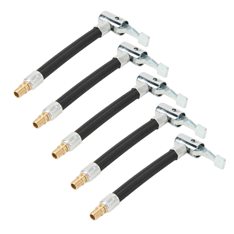 5Pcs 10Cm Tire Inflator Hose Fast Inflation Leak Free Air Pump Hose Adapter For Car Bike Motorcycle 9491319403223