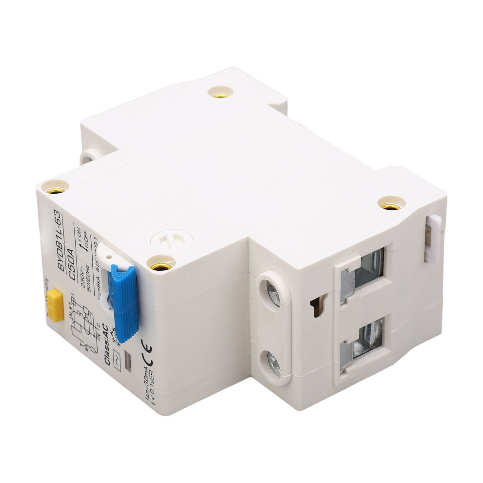 Circuit Breaker 1P+N 50A 230V Ac Mcb Leakage Protection Switch Din Rail For Safety 3631319403465
