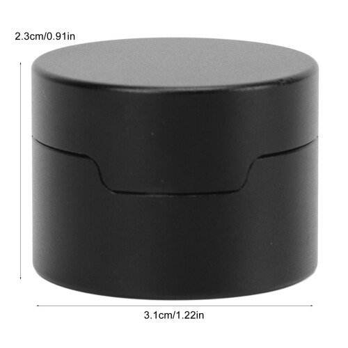 Runder Aluminiumlegierung-Billardkreidebehälter, 3,1 cm Durchmesser, Schwarz 1