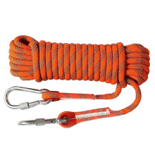 12mm 10m 33ft Outdoor Climbing Rope Safety Climbing Rope for Mountaineering Escape Orange Blue