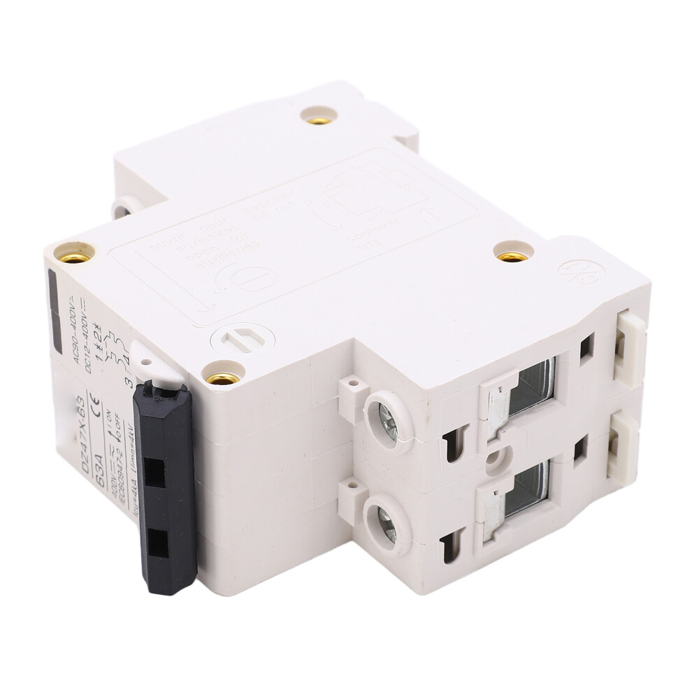 Ac Dc Miniature Circuit Breaker 63A 2P Din Guide Rail Flame Retardant Circuit Breaker For Solar Panel 400V 7631319407667