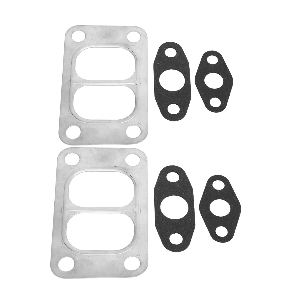 2 Pcs Turbo Gasket Set Turbocharger Oil Inlet Outlet Divided Gasket Oil Drain Feed Kit Replacement For Holset Hx35 Hx35w Hx40 Hx40w 4951319409632