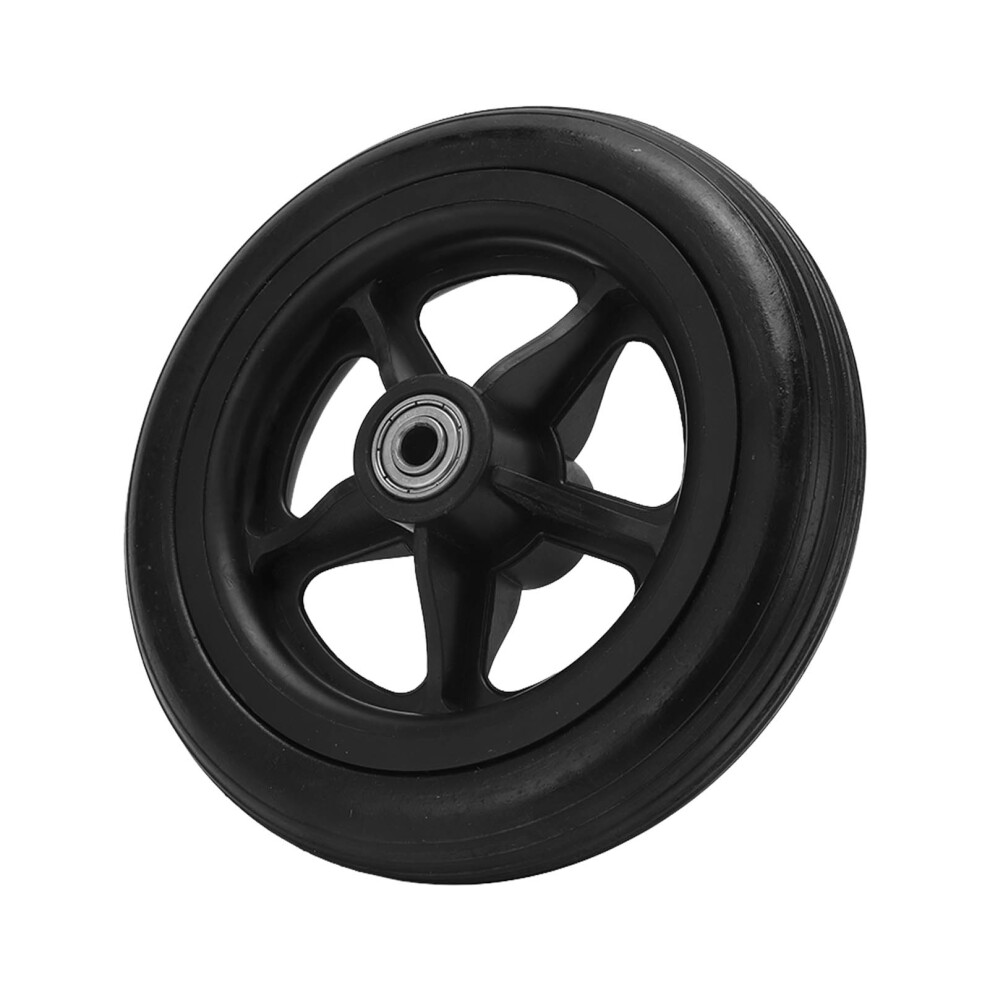 Wheelchair Wheel 163mm PU Low Noise Walker Caster Replacement Part for Rollator Trolley