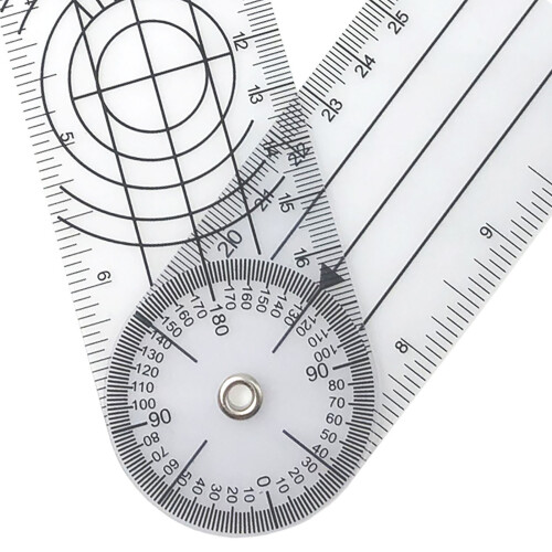 Winkellineal 360, halbtransparent, 17,54,5 cm 2