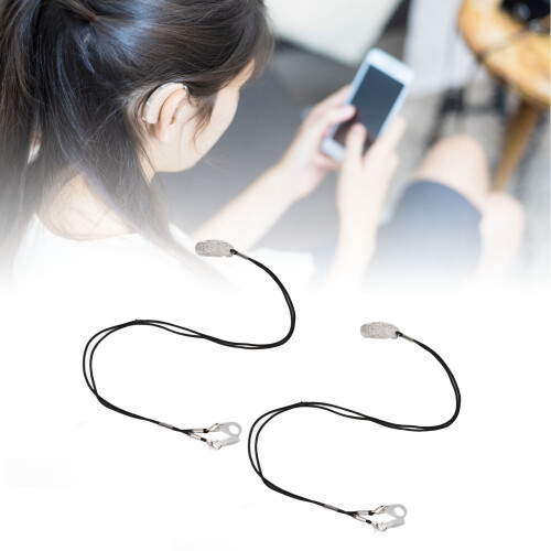 2 Stück Hörgeräteclips Lanyard Silikonringe BTE