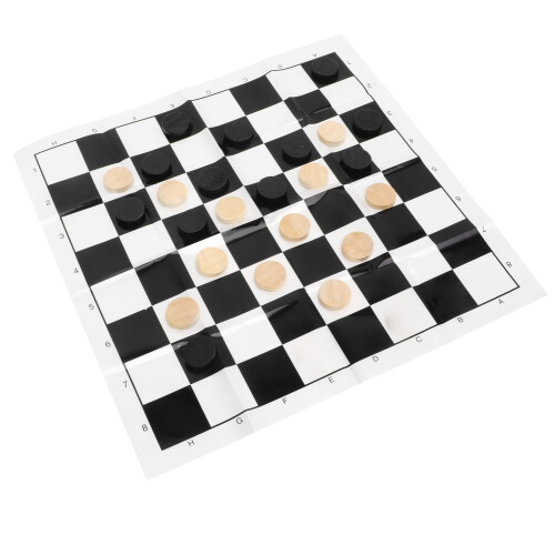 Holz International Dame Set mit Plastikbox, 49g, 1,9cm Stücke 1