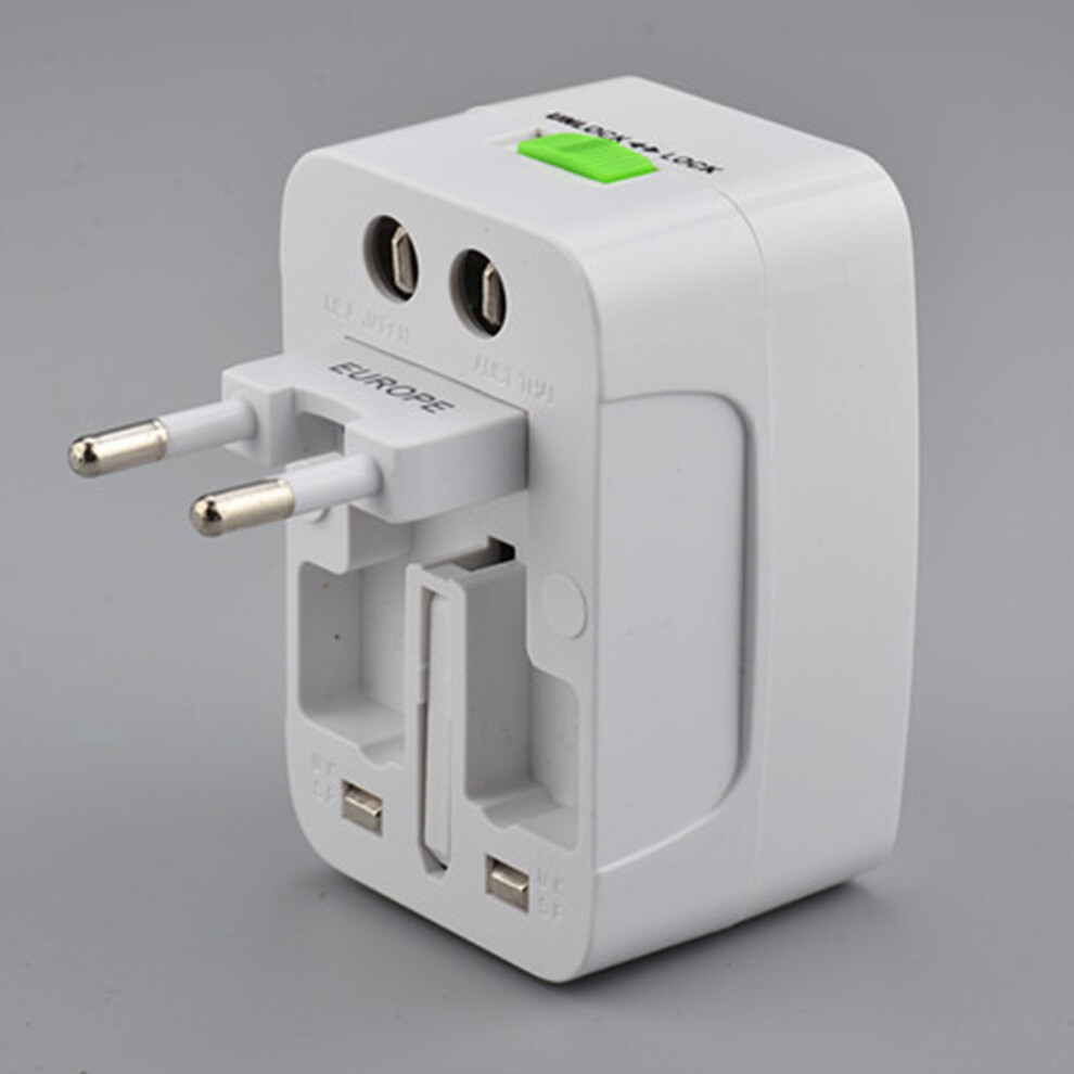 World Power Plug Adapter 4 in 1 Universal Portable Travel Wall Charger Converter