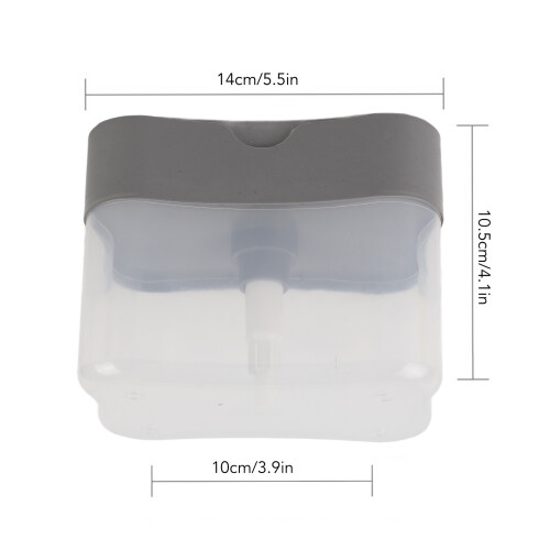 Graue ABS-Waschmittelspender-Box 14  10,5  10 cm 2